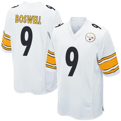 Men's Game Chris Boswell Pittsburgh Steelers White Jersey