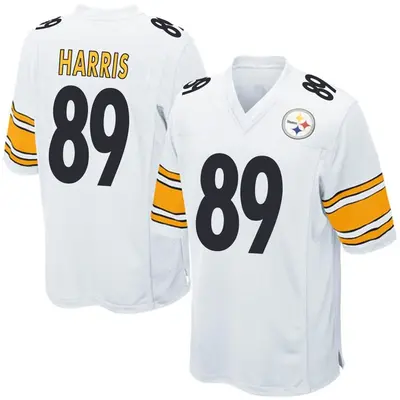 Men's Game Keilahn Harris Pittsburgh Steelers White Jersey