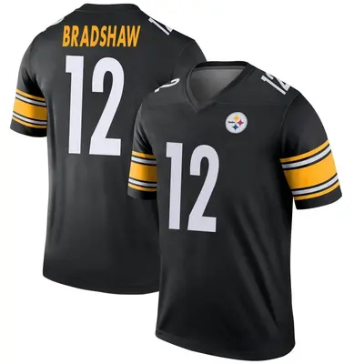 Men's Legend Terry Bradshaw Pittsburgh Steelers Black Jersey