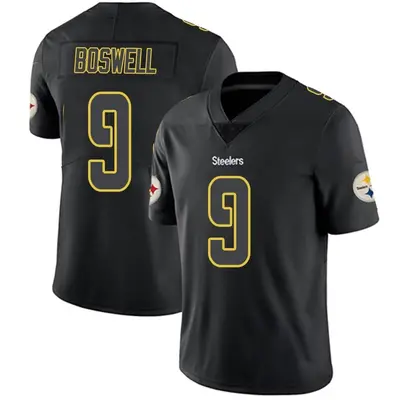 Men's Limited Chris Boswell Pittsburgh Steelers Black Impact Jersey