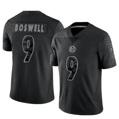 Men's Limited Chris Boswell Pittsburgh Steelers Black Reflective Jersey