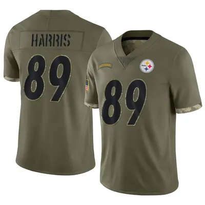 Men's Limited Keilahn Harris Pittsburgh Steelers Olive 2022 Salute To Service Jersey