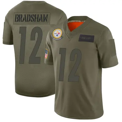 Men's Limited Terry Bradshaw Pittsburgh Steelers Camo 2019 Salute to Service Jersey