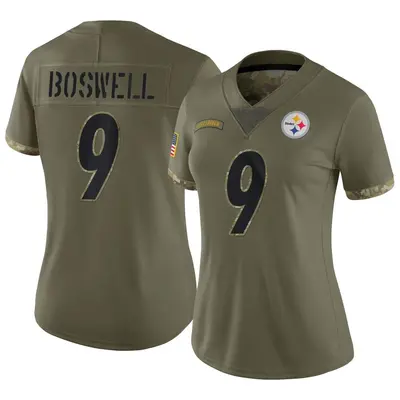 Women's Limited Chris Boswell Pittsburgh Steelers Olive 2022 Salute To Service Jersey