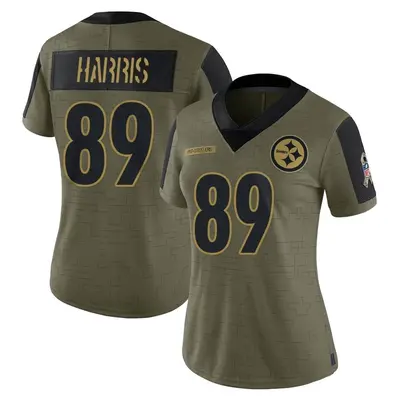 Women's Limited Keilahn Harris Pittsburgh Steelers Olive 2021 Salute To Service Jersey