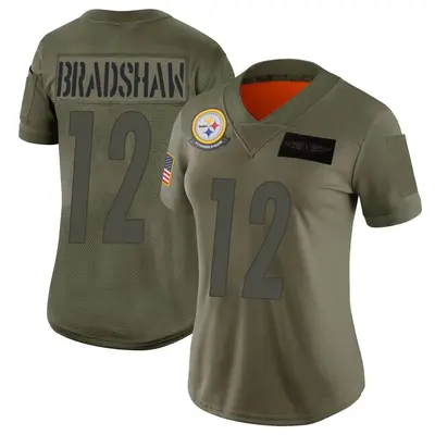 Women's Limited Terry Bradshaw Pittsburgh Steelers Camo 2019 Salute to Service Jersey