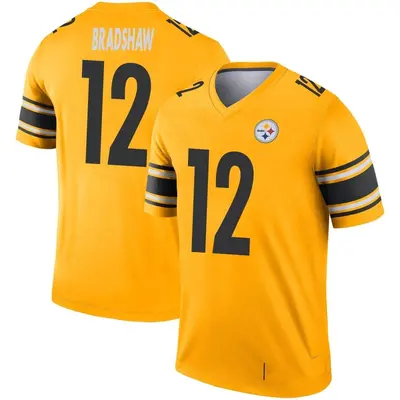 Youth Legend Terry Bradshaw Pittsburgh Steelers Gold Inverted Jersey